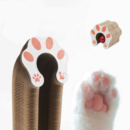 Cat toy with paw design on a white background