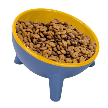 Raised Tilted Cat Food Bowl for Cats & Small Dogs
